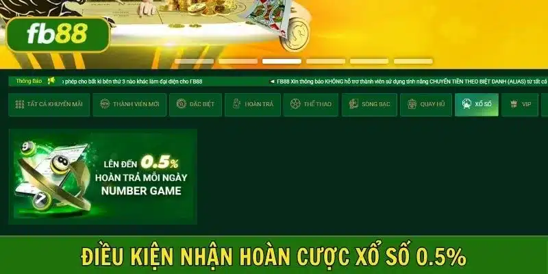 Cập nhật điều kiện chương trình hoàn cược xổ số
