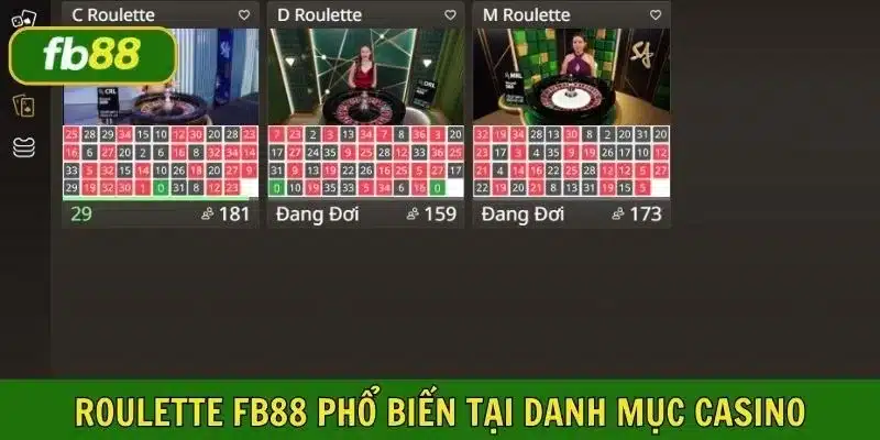 Roulette trở thành lựa chọn thịnh hành tại casino FB88