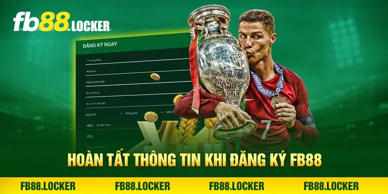 Hoàn tất thông tin khi đăng ký FB88
